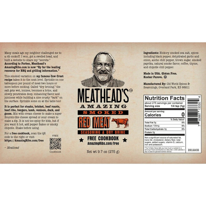 Meathead's Amazing Smoked Red Meat Seasoning & Dry Brine 9.7 oz - BBQRubs