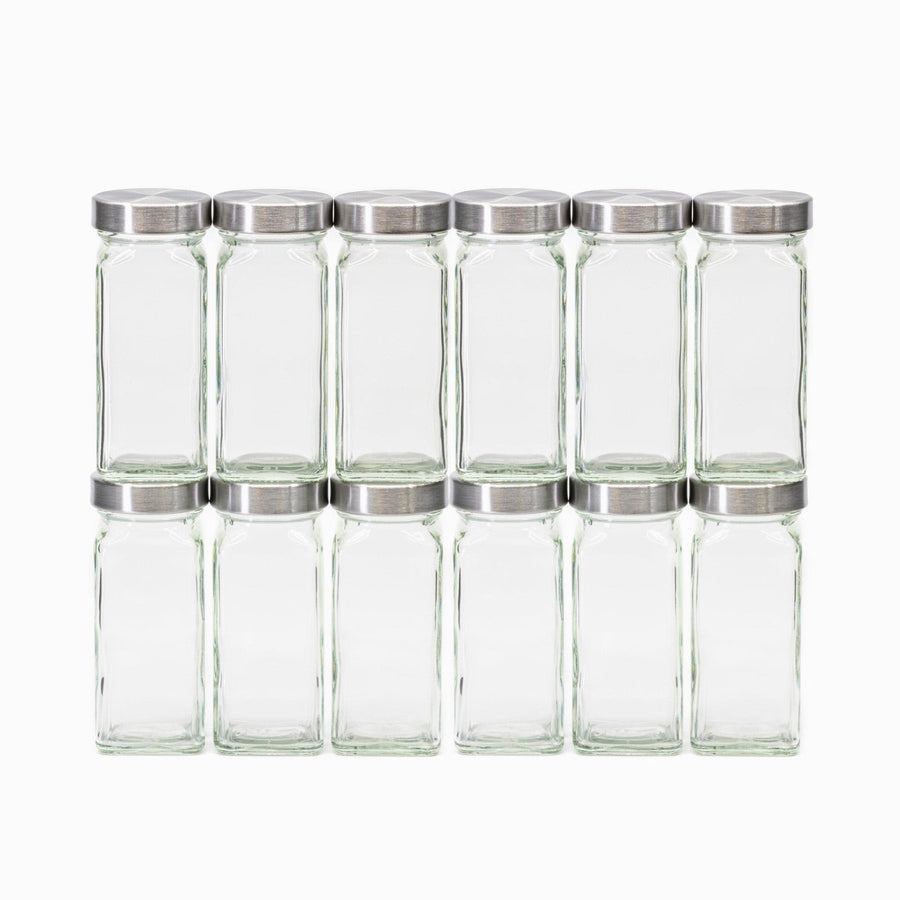 12 Pack - Empty French Glass Jars - BBQRubs.com