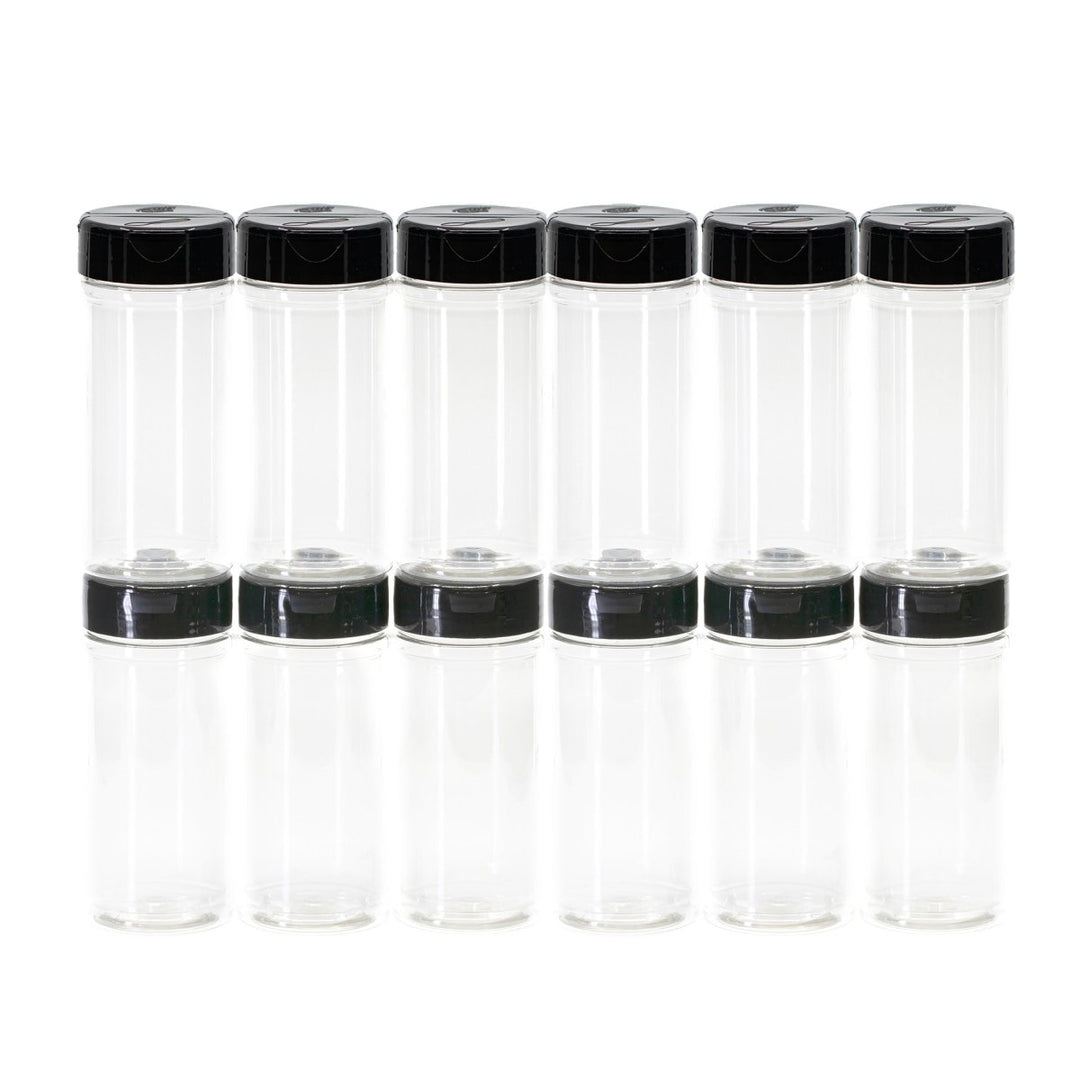 12 Pack - Plastic Shaker Jars - BBQRubs.com