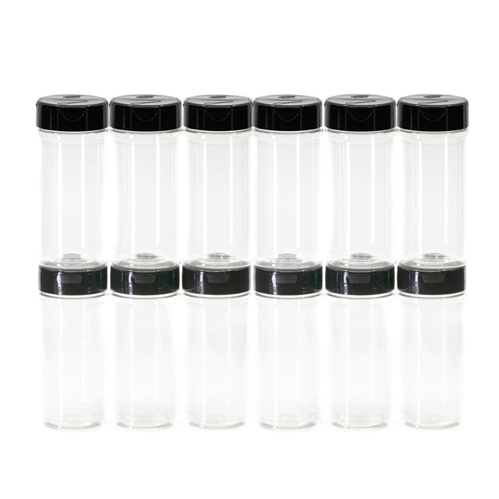 12 Pack - Plastic Shaker Jars - BBQRubs.com