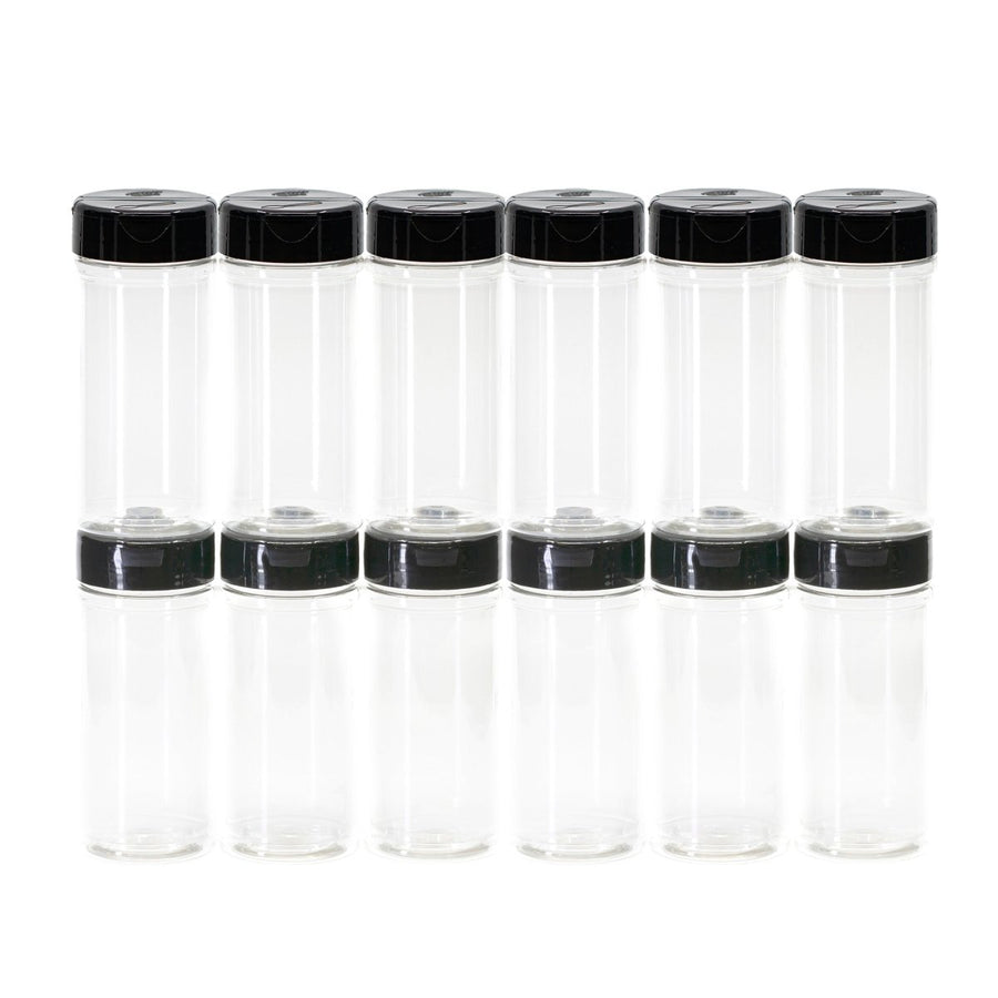 12 Pack - Plastic Shaker Jars - BBQRubs.com