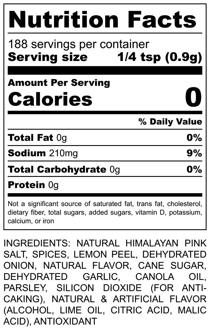 Tequila Lime Pepper Seasoning