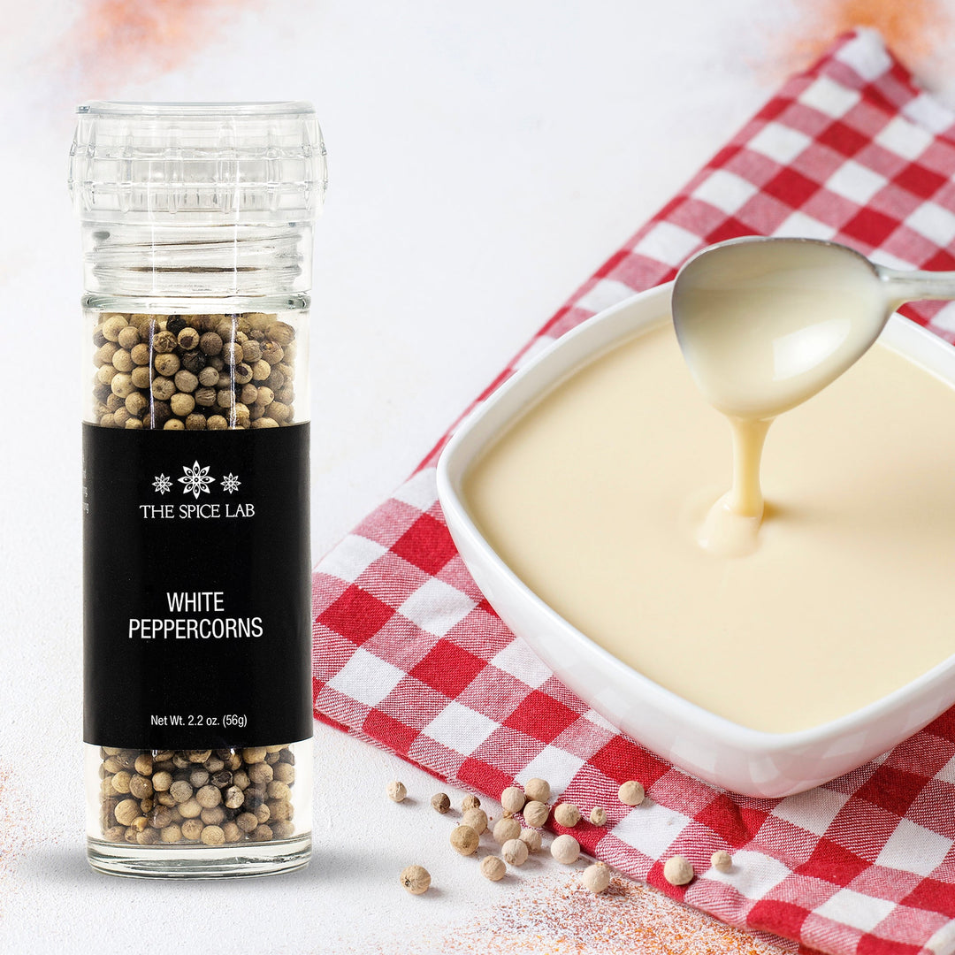 Whole White Peppercorns with Grinder -3 Pack