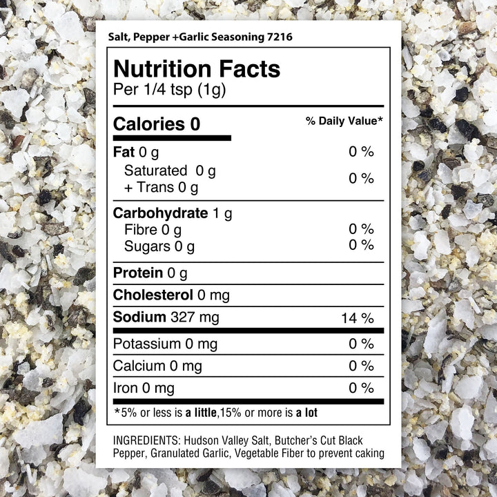 Salt, Pepper + Garlic Seasoning