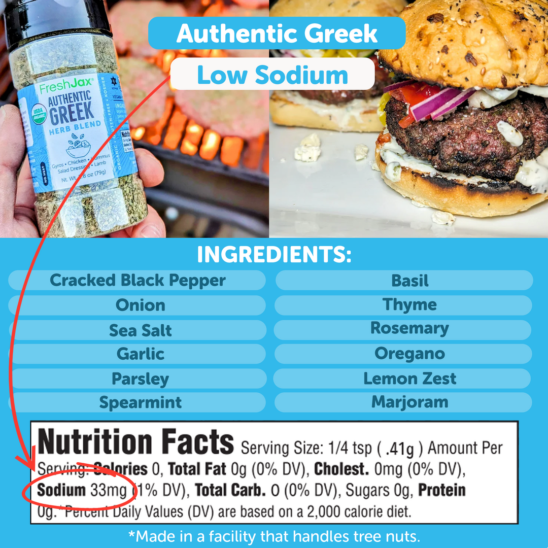 Authentic Greek Seasoning Blend – Low Sodium Mediterranean Herb Mix
