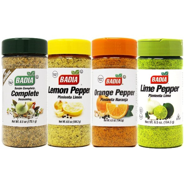 Badia Complete Seasoning, Lemon, Lime & Orange Pepper Bundle