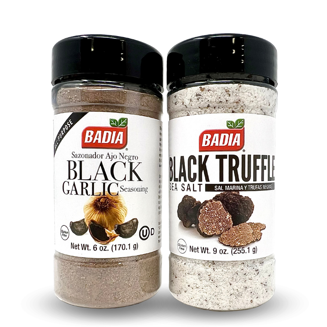 Badia Black Garlic Seasoning & Black Truffle Sea Salt Bundle