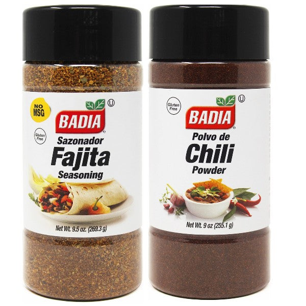 Badia Chili Powder & Fajita Seasoning Bundle