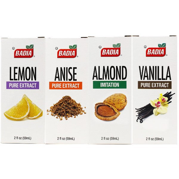 Badia Lemon, Almond, Anise & Vanilla Extracts Bundle