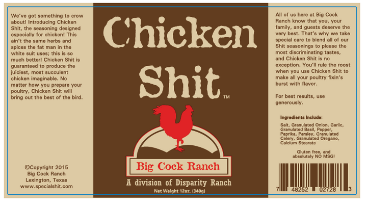 Chicken Shit Seasoning & Rub 13oz shaker