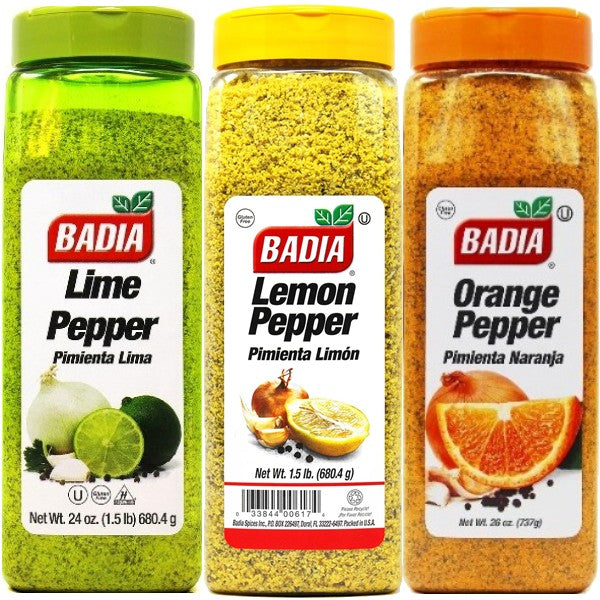 Badia Lime, Lemon & Orange Pepper Bundle