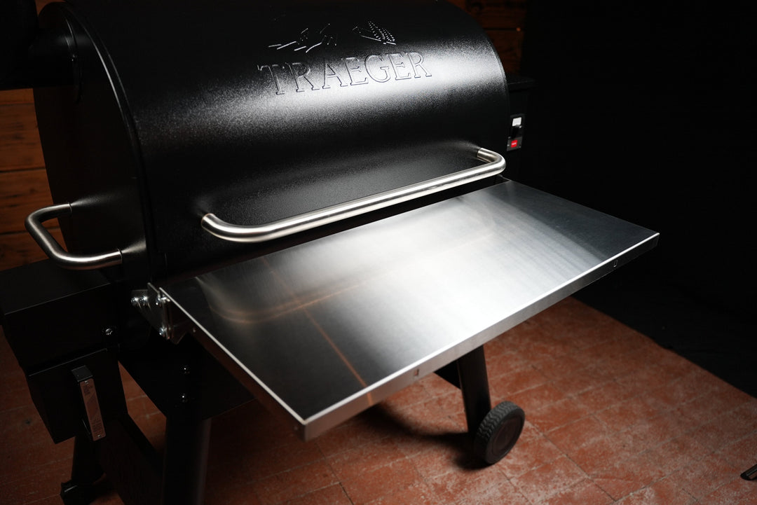 Traeger Pro 780 / Ironwood 885 | Pimp My Grill® Tactical Stainless Folding Front Shelf