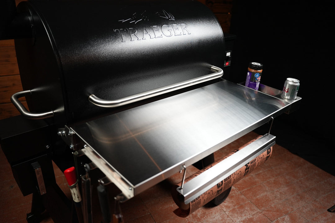 Traeger Pro 780 / Ironwood 885 | Pimp My Grill® Tactical Stainless Folding Front Shelf