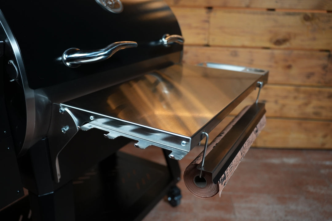 Traeger Pro 34 | Pimp My Grill® Tactical Stainless Folding Front Shelf