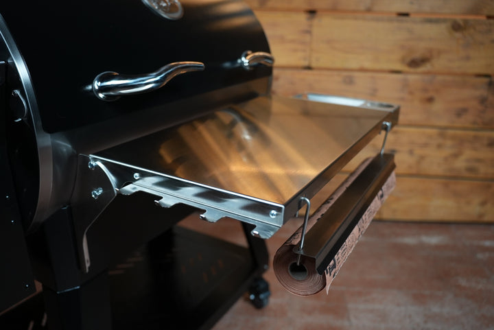 Traeger Pro 34 | Pimp My Grill® Tactical Stainless Folding Front Shelf