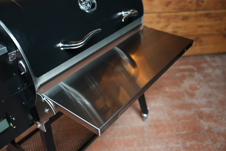 Recteq Patio Legend 410 | Pimp My Grill® Tactical Stainless Folding Front Shelf