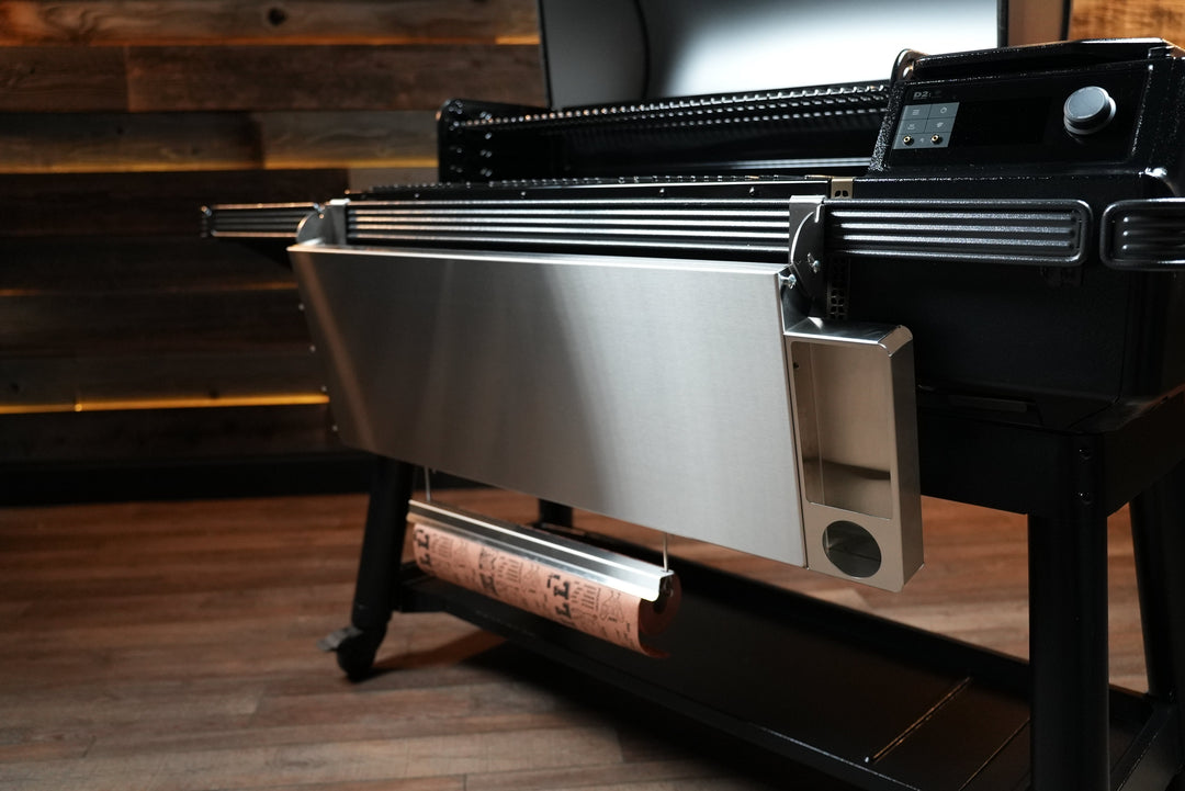 Traeger Ironwood XL | Pimp My Grill® Tactical Stainless Folding Front Shelf