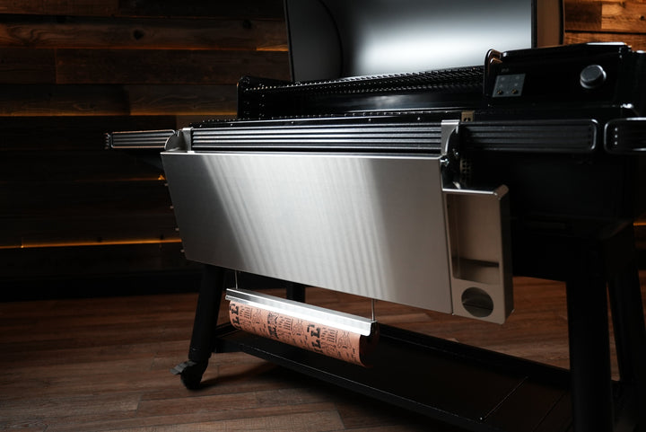 Traeger Ironwood XL | Pimp My Grill® Tactical Stainless Folding Front Shelf