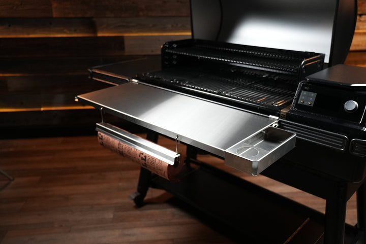 Traeger Ironwood XL | Pimp My Grill® Tactical Stainless Folding Front Shelf