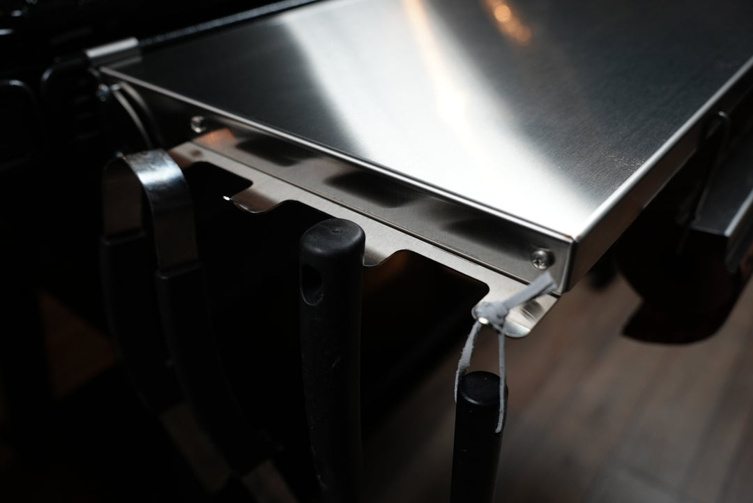 Traeger Ironwood XL | Pimp My Grill® Tactical Stainless Folding Front Shelf