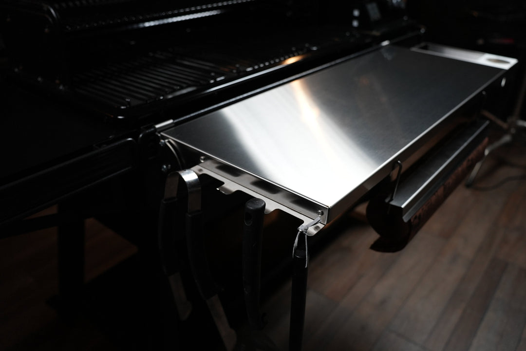 Traeger Ironwood XL | Pimp My Grill® Tactical Stainless Folding Front Shelf