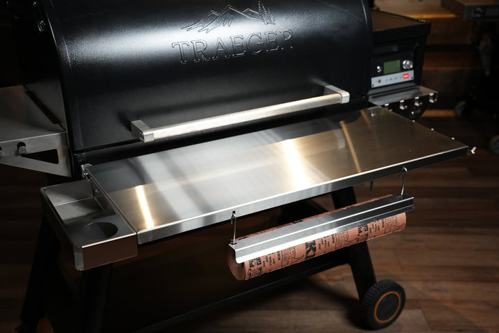 Traeger Timberline 1300 | Pimp My Grill® Tactical Stainless Folding Front Shelf