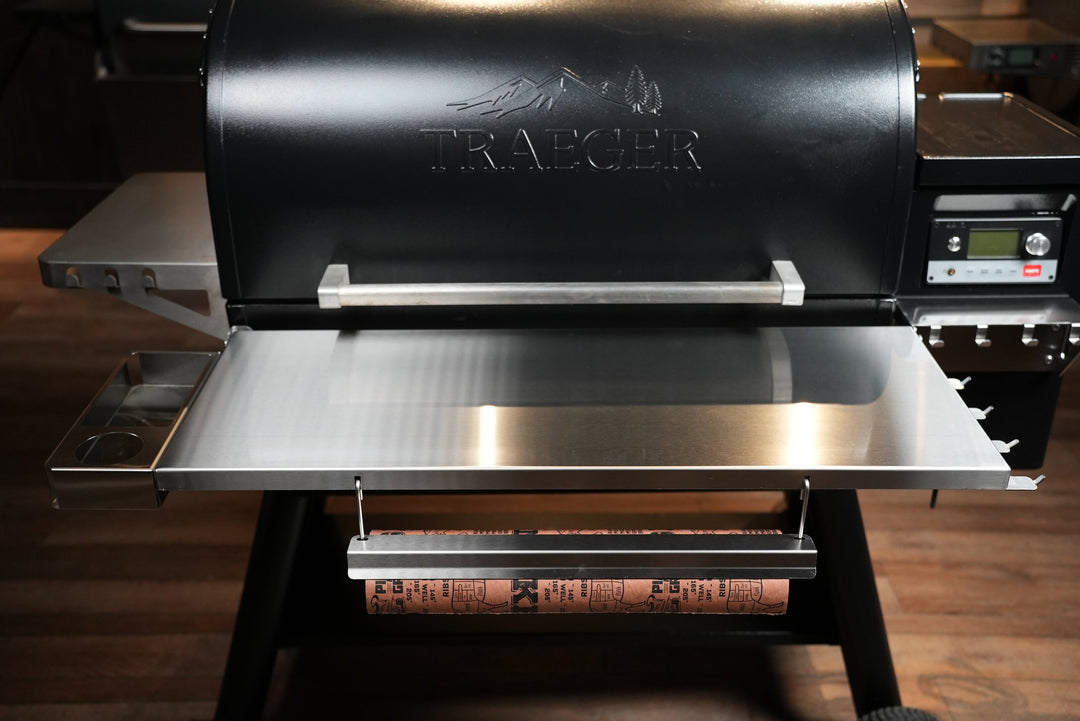 Traeger Timberline 1300 | Pimp My Grill® Tactical Stainless Folding Front Shelf