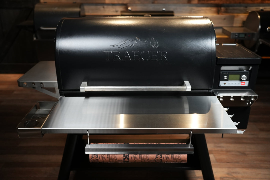 Traeger Timberline 1300 | Pimp My Grill® Tactical Stainless Folding Front Shelf