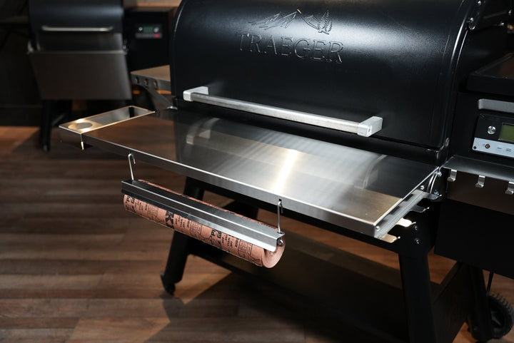 Traeger Timberline 1300 | Pimp My Grill® Tactical Stainless Folding Front Shelf