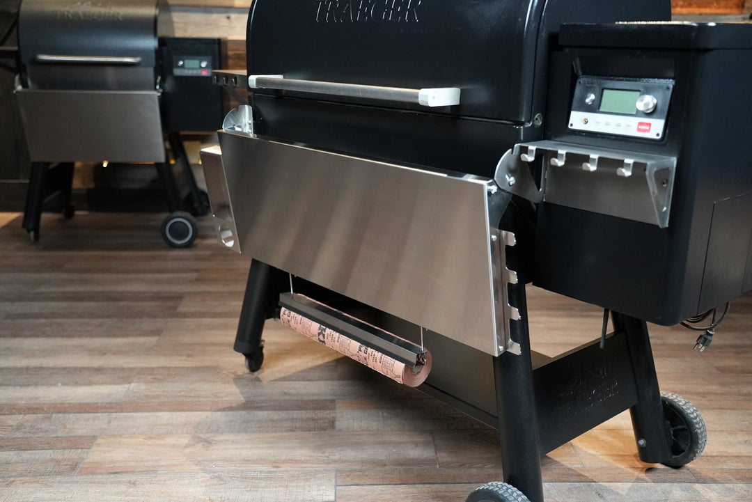 Traeger Timberline 1300 | Pimp My Grill® Tactical Stainless Folding Front Shelf