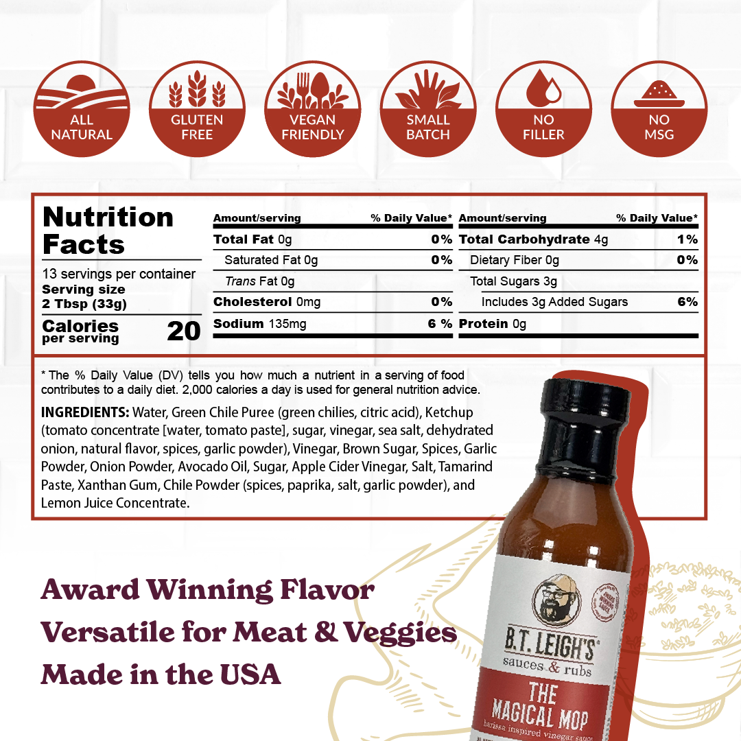 The Magical Mop - Harissa Inspired Carolina Vinegar Sauce