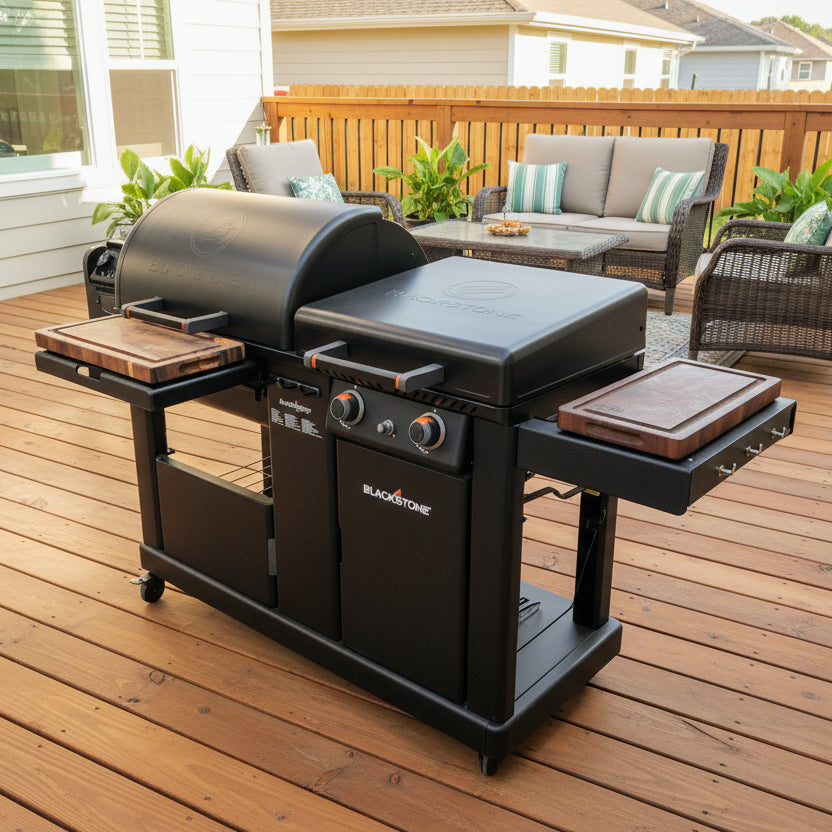 BBQ Boards™ for Blackstone Pellet Grill Combo - Front & Side Boards (Sold As A Matching Pair)
