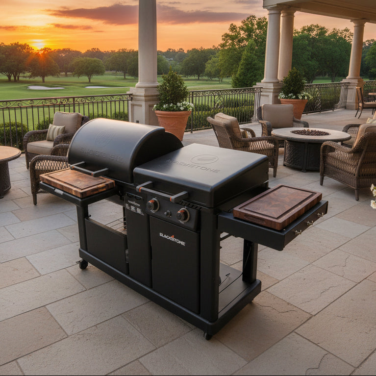 BBQ Boards™ for Blackstone Pellet Grill Combo - Front & Side Boards (Sold As A Matching Pair)