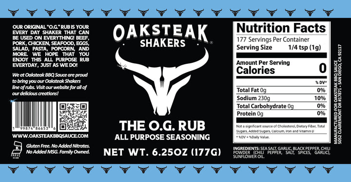 Oaksteak Shakers - The O.G. Rub All Purpose Seasoning