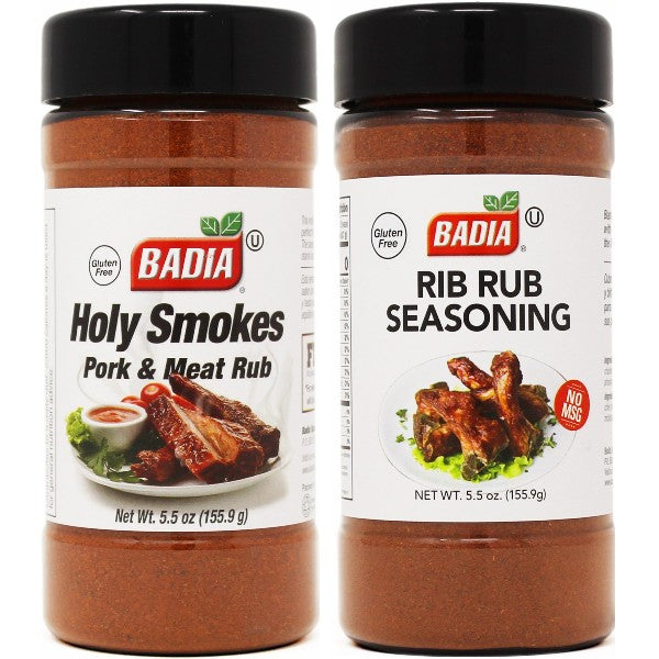 Badia Holy Smokes Pork Rub & Rib Rub Bundle