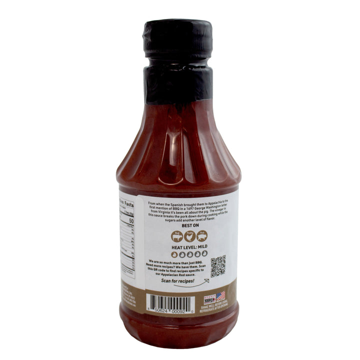 Appalachian Red Gluten Free Vinegar-Based BBQ Sauce 18 oz - Pack of 2