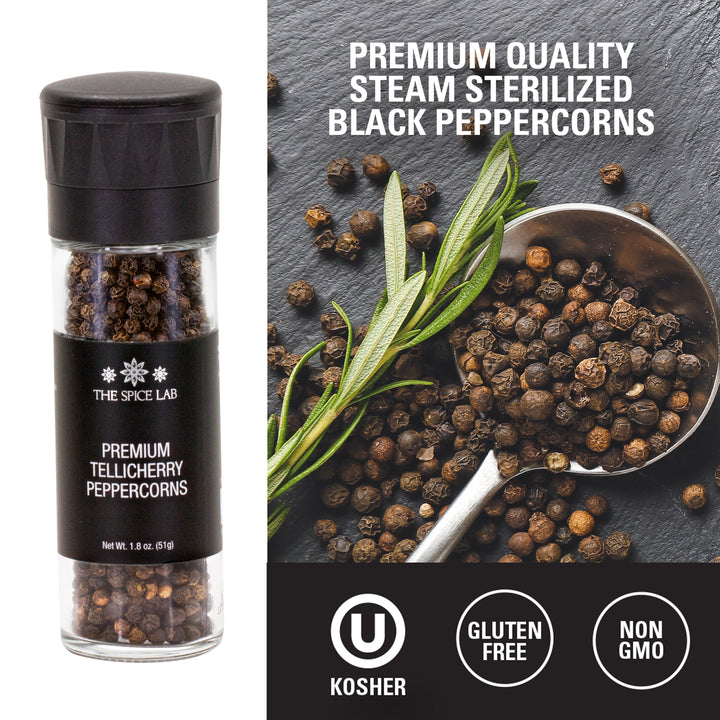 Salt & Peppercorn with Grinders - 4 Pack