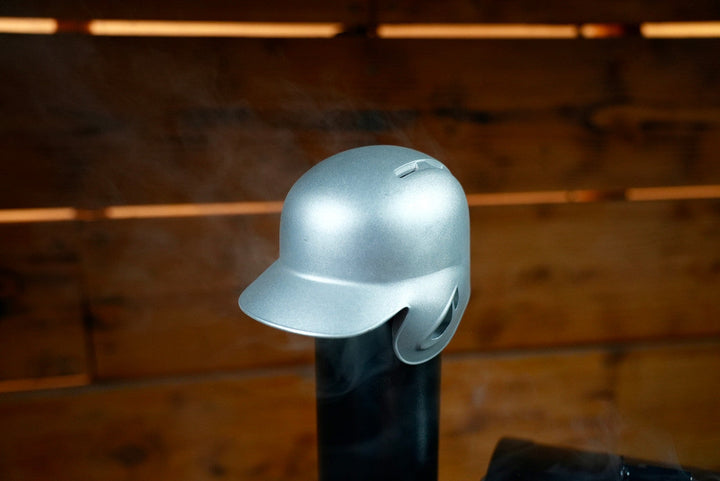 Baseball Batting Helmet BBQ Chimney Cap - Silver | Pimp My Grill®
