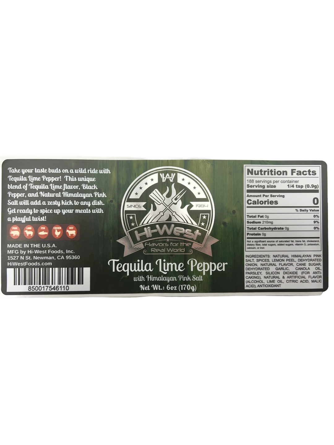Tequila Lime Pepper Seasoning
