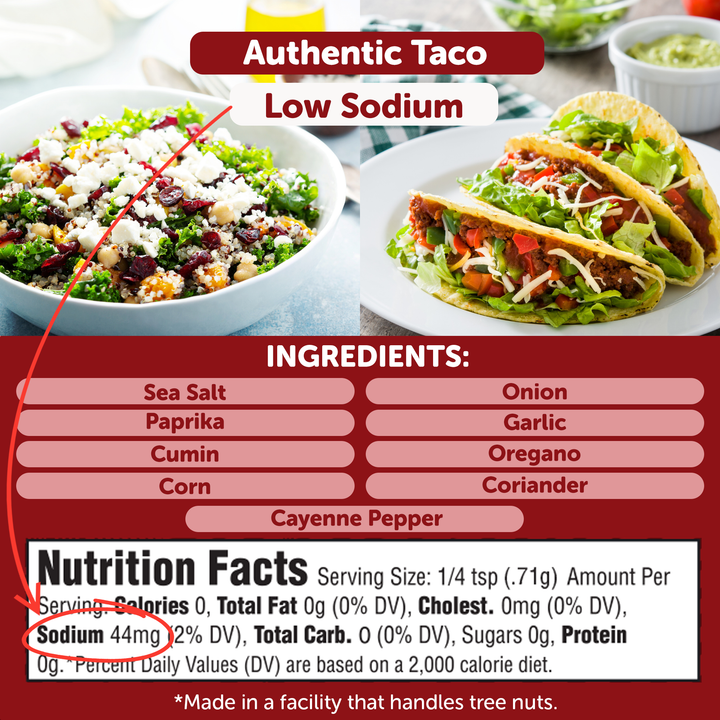 Taco Seasoning – Low Sodium Authentic Mexican Spice Blend