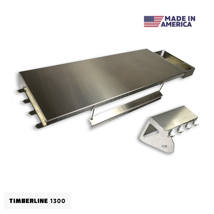 Traeger Timberline 1300 | Pimp My Grill® Tactical Stainless Folding Front Shelf