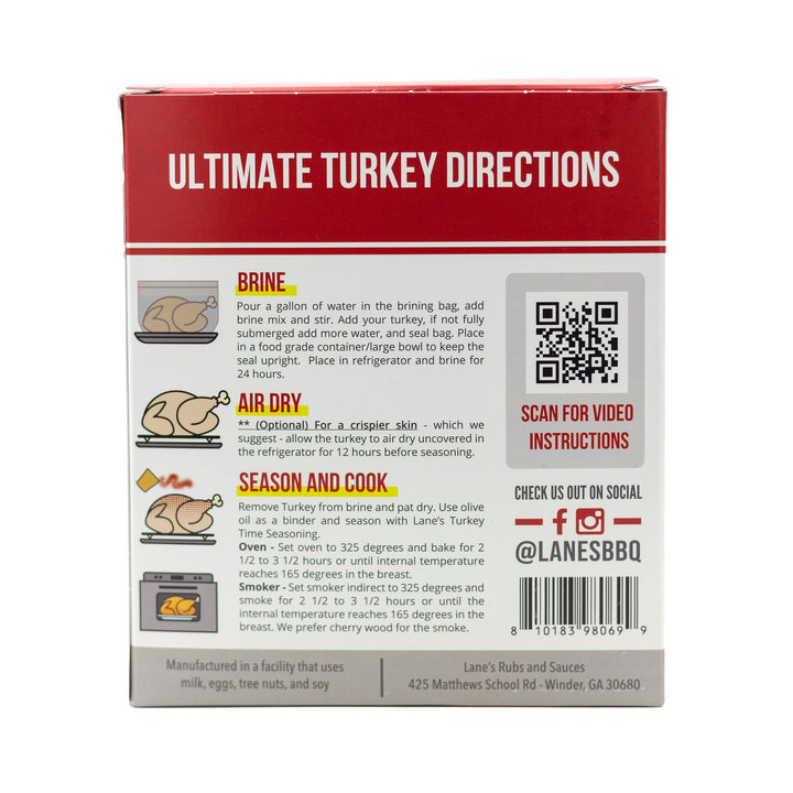 Ultimate Turkey Brine Kit (Signature Brine + Rub + Brine Bags) - 2 Use