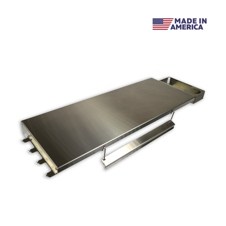 Recteq RT-800 / Deck Boss 800 | Pimp My Grill® Tactical Stainless Folding Front Shelf