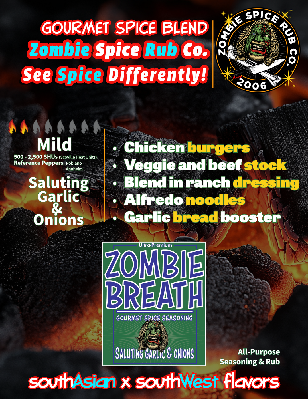 Zombie Spice Rub Co. | Starter Packs | Go Spice Pouch Set to Get Hooked | All-Purpose Spice Blends for Cooking