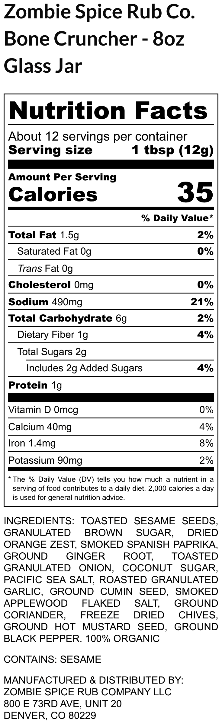 Zombie Spice Rub Co. | Bone Cruncher | Go Spice Pouch to Get Hooked | Sweet & Nutty are Your Friends