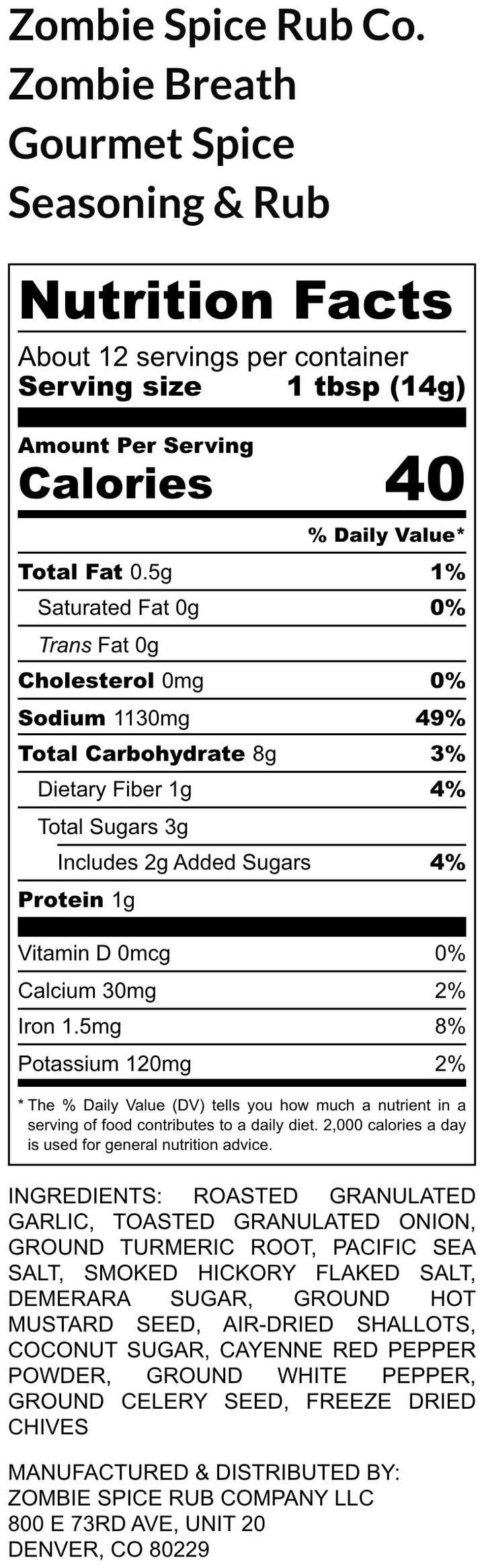 Zombie Spice Rub Co. | Zombie Breath | Go Spice Pouch to Get Hooked | Saluting Onion and Garlic Forever