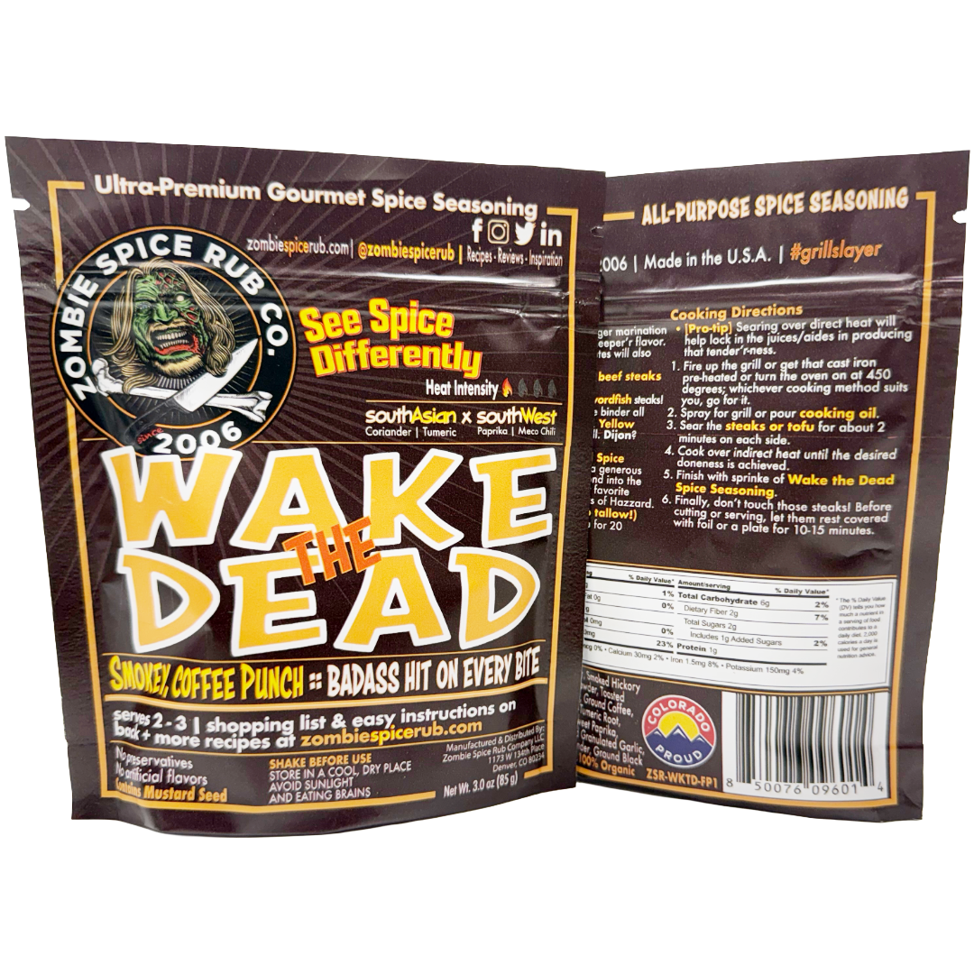 Zombie Spice Rub Co. | Wake the Dead | Go Spice Pouch to Get Hooked | Delivers a Smoky, Coffee Punch That Says Whoa