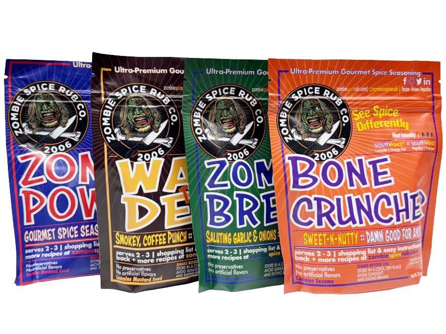 Zombie Spice Rub Co. | Starter Packs | Go Spice Pouch Set to Get Hooked | All-Purpose Spice Blends for Cooking