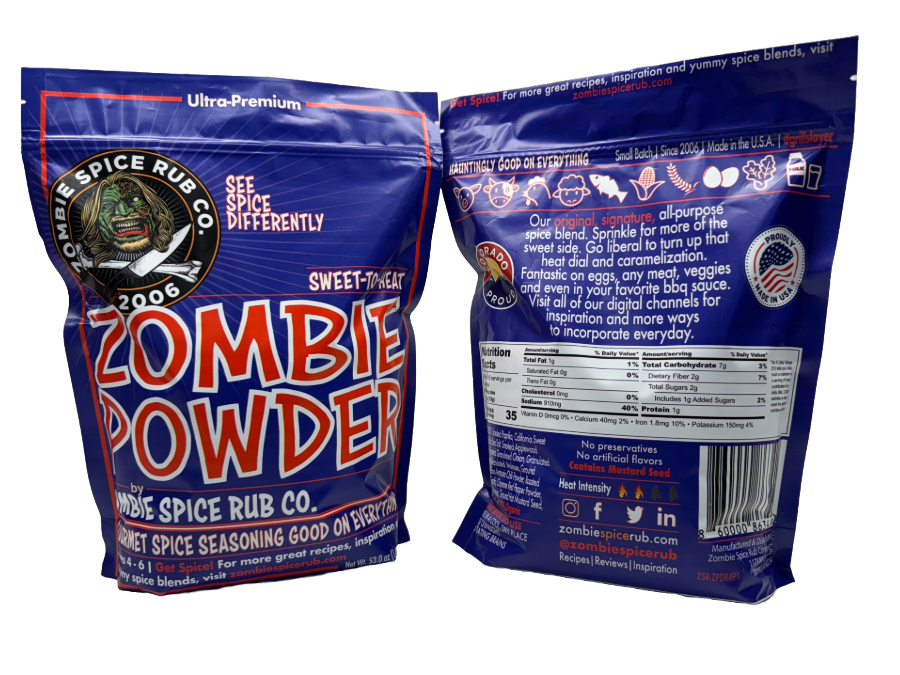 Zombie Spice Rub Co. | Zombie Powder | Go Spice Pouch to Get Hooked | Sweet-to-Heat Flavor That Expands What You Season