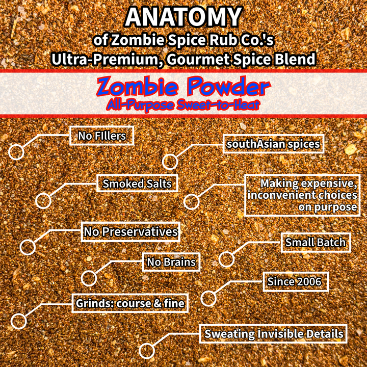 Zombie Spice Rub Co. | Zombie Powder | Go Spice Pouch to Get Hooked | Sweet-to-Heat Flavor That Expands What You Season